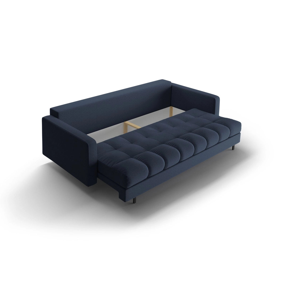 Bali 3-Sitzer Sofa mit Schlaffunktion und Stauraum, aus Strukturierter Stoff in Blau (Neve 77), 222x84x105 cm von Cosmopolitan Design – Bild 8