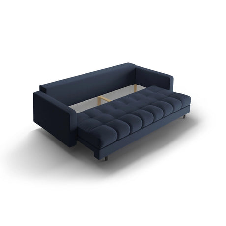 Bali 3-Sitzer Sofa mit Schlaffunktion und Stauraum, aus Strukturierter Stoff in Blau (Neve 77), 222x84x105 cm von Cosmopolitan Design – Bild 8