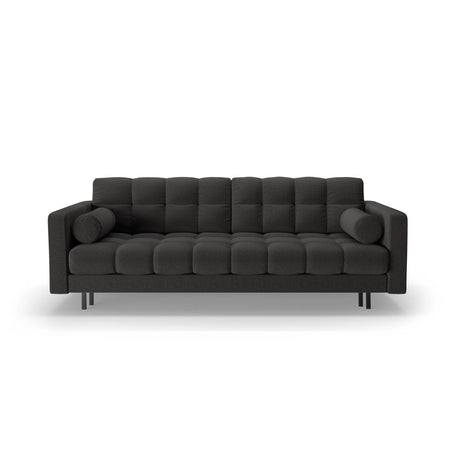 Bali 3-Sitzer Sofa mit Schlaffunktion und Stauraum, aus Strukturierter Stoff in Dunkelgrau (Neve 97), 222x84x105 cm von Cosmopolitan Design – Bild 1