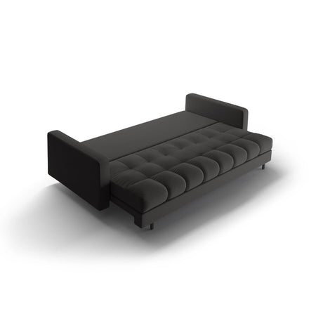 Bali 3-Sitzer Sofa mit Schlaffunktion und Stauraum, aus Strukturierter Stoff in Dunkelgrau (Neve 97), 222x84x105 cm von Cosmopolitan Design – Bild 6