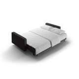 Bali 3-Sitzer Sofa mit Schlaffunktion und Stauraum, aus Strukturierter Stoff in Dunkelgrau (Neve 97), 222x84x105 cm von Cosmopolitan Design – Bild 7