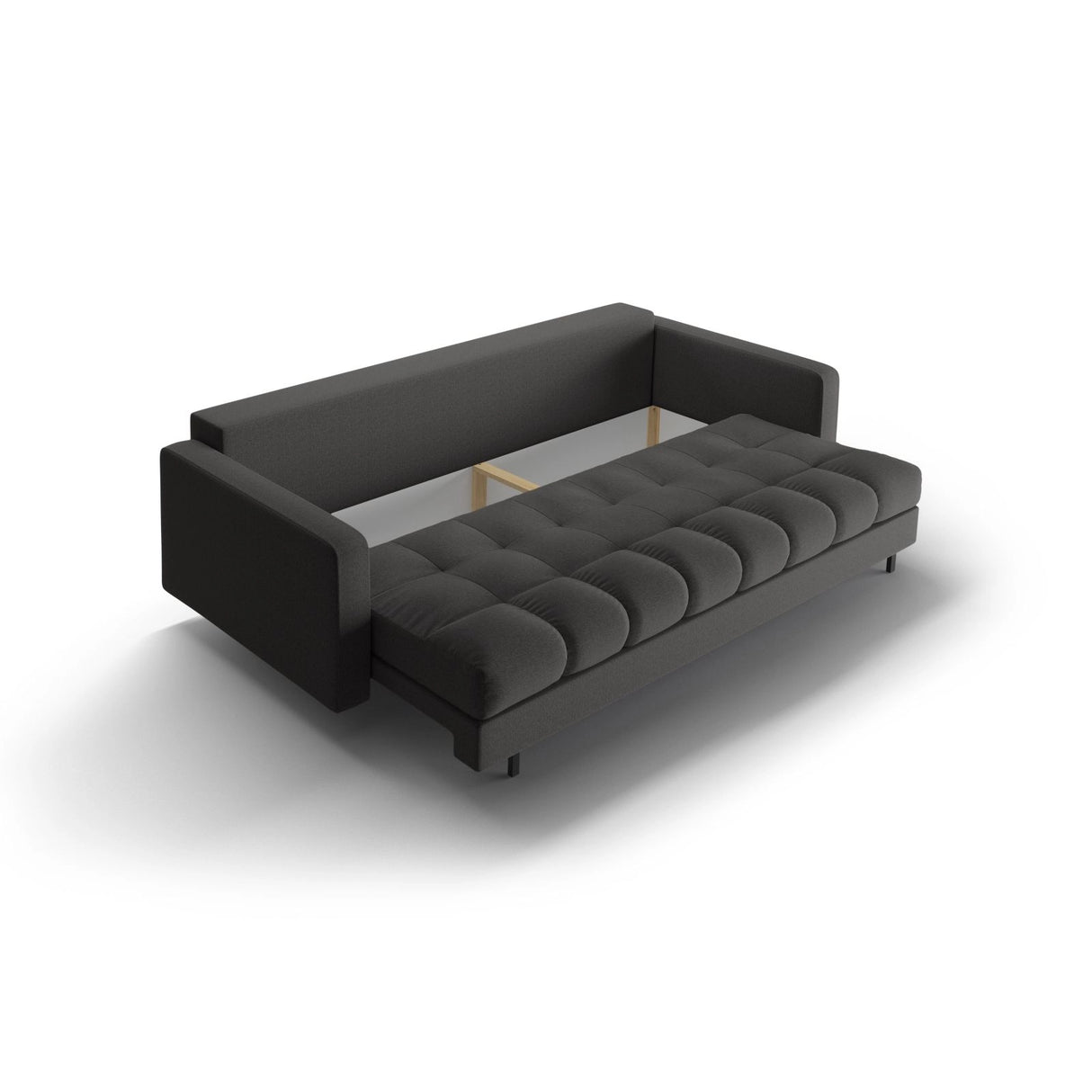Bali 3-Sitzer Sofa mit Schlaffunktion und Stauraum, aus Strukturierter Stoff in Dunkelgrau (Neve 97), 222x84x105 cm von Cosmopolitan Design – Bild 8