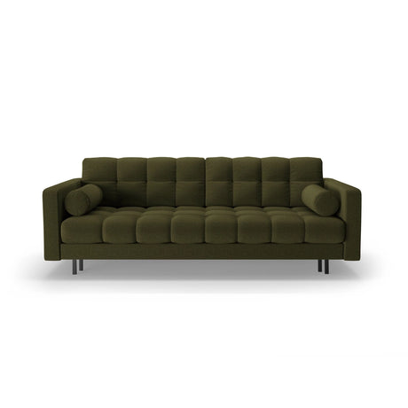 Bali 3-Sitzer Sofa mit Schlaffunktion und Stauraum, aus Strukturierter Stoff in Grün (Neve 39), 222x84x105 cm von Cosmopolitan Design – Bild 1