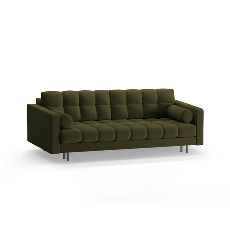 Bali 3-Sitzer Sofa mit Schlaffunktion und Stauraum, aus Strukturierter Stoff in Grün (Neve 39), 222x84x105 cm von Cosmopolitan Design – Bild 4