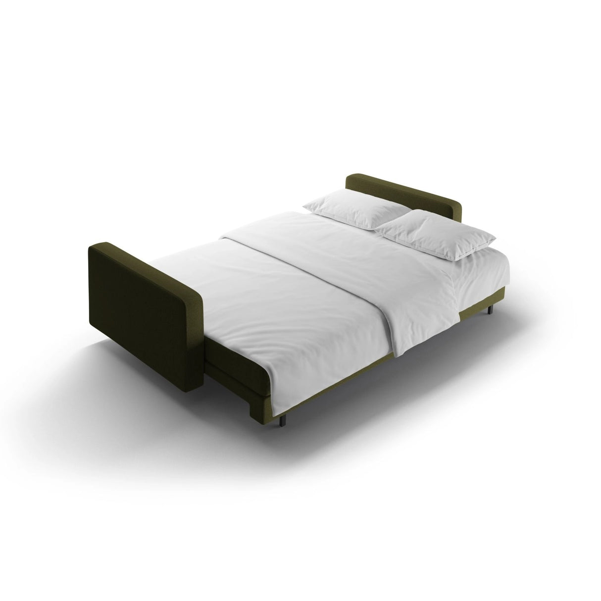 Bali 3-Sitzer Sofa mit Schlaffunktion und Stauraum, aus Strukturierter Stoff in Grün (Neve 39), 222x84x105 cm von Cosmopolitan Design – Bild 7