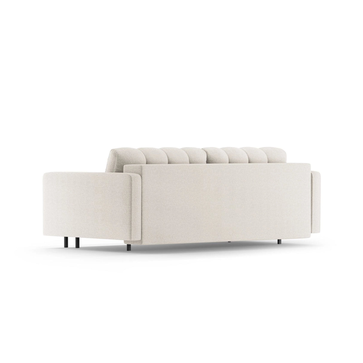 Bali 3-Sitzer Sofa mit Schlaffunktion und Stauraum, aus Strukturierter Stoff in Hellbeige (Neve 02), 222x84x105 cm von Cosmopolitan Design – Bild 5