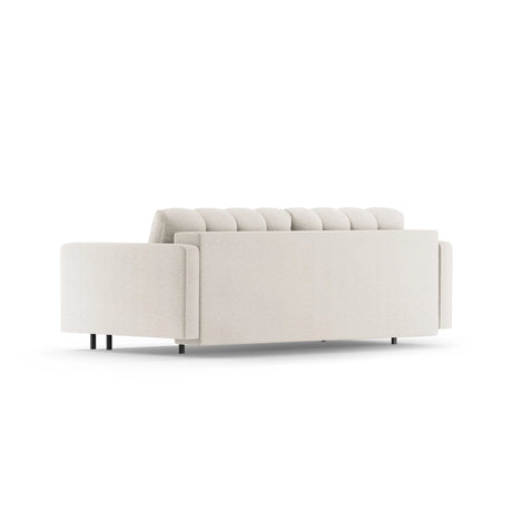 Bali 3-Sitzer Sofa mit Schlaffunktion und Stauraum, aus Strukturierter Stoff in Hellbeige (Neve 02), 222x84x105 cm von Cosmopolitan Design – Bild 5