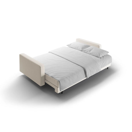 Bali 3-Sitzer Sofa mit Schlaffunktion und Stauraum, aus Strukturierter Stoff in Hellbeige (Neve 02), 222x84x105 cm von Cosmopolitan Design – Bild 7