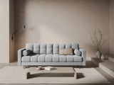 Bali 3-Sitzer Sofa mit Schlaffunktion und Stauraum, aus Strukturierter Stoff in Hellgrau (Neve 80), 222x84x105 cm von Cosmopolitan Design – Bild 2