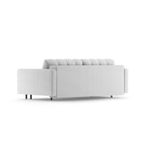 Bali 3-Sitzer Sofa mit Schlaffunktion und Stauraum, aus Strukturierter Stoff in Hellgrau (Neve 80), 222x84x105 cm von Cosmopolitan Design – Bild 5