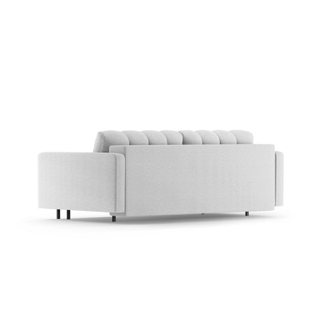 Bali 3-Sitzer Sofa mit Schlaffunktion und Stauraum, aus Strukturierter Stoff in Hellgrau (Neve 80), 222x84x105 cm von Cosmopolitan Design – Bild 5