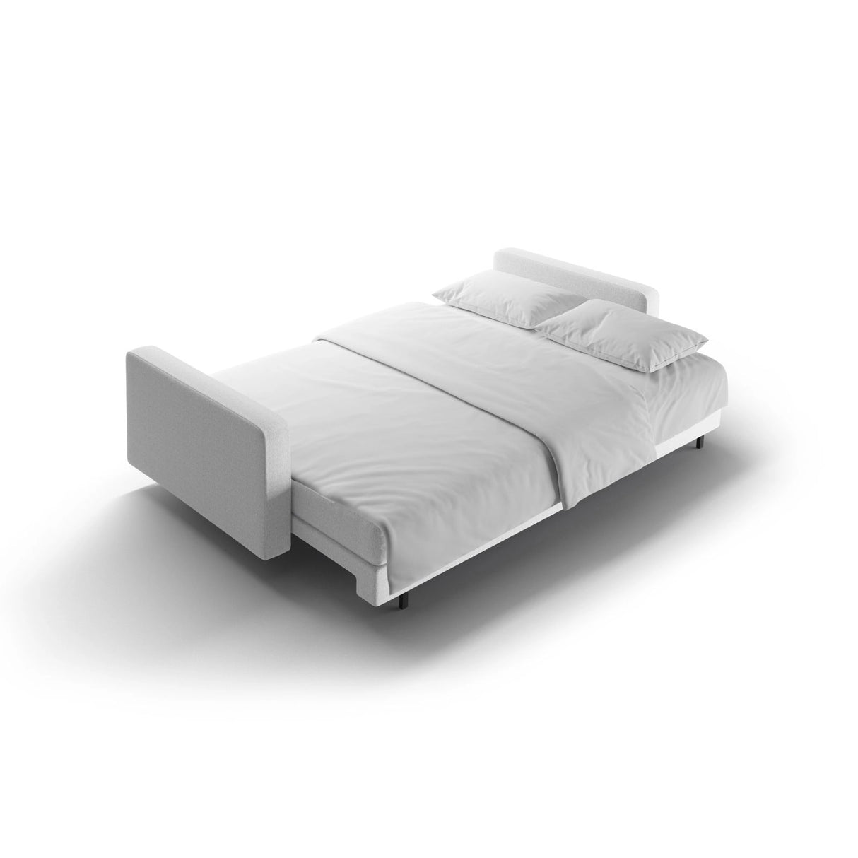 Bali 3-Sitzer Sofa mit Schlaffunktion und Stauraum, aus Strukturierter Stoff in Hellgrau (Neve 80), 222x84x105 cm von Cosmopolitan Design – Bild 7