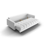 Bali 3-Sitzer Sofa mit Schlaffunktion und Stauraum, aus Strukturierter Stoff in Hellgrau (Neve 80), 222x84x105 cm von Cosmopolitan Design – Bild 8