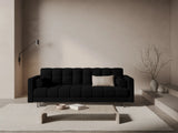 Bali 3-Sitzer Sofa mit Schlaffunktion und Stauraum, aus Strukturierter Stoff in Schwarz (Neve 100), 222x84x105 cm von Cosmopolitan Design – Bild 2