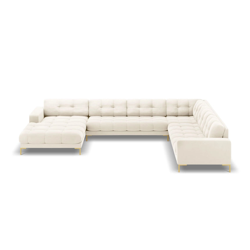 Bali 7-Sitzer Panorama Ecksofa, Rechte Seite, aus Samt, 327x256x75 cm von Cosmopolitan Design – Bild 3