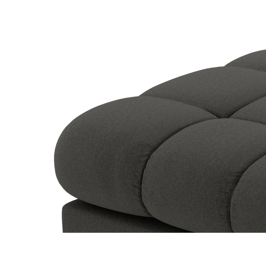 Bali 7-Sitzer Panorama Sofa aus Strukturierter Stoff in Dunkelgrau (Nea 16), Beine in Goldmetall, 383x185x75 cm von Cosmopolitan Design – Bild 6