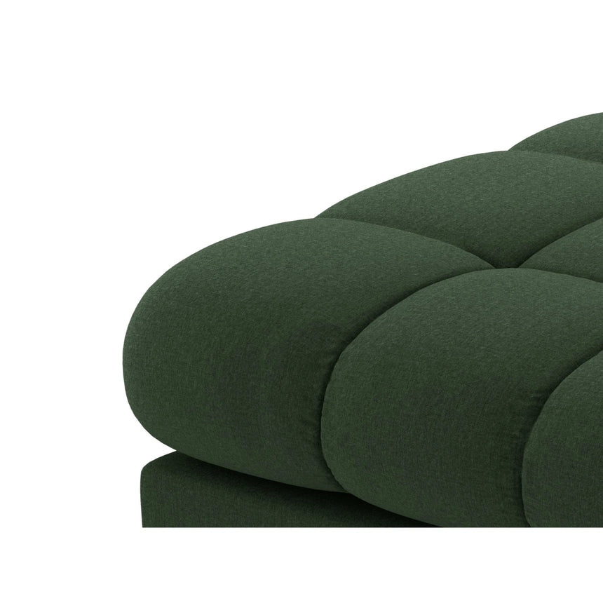 Bali 7-Sitzer Panorama Sofa aus Strukturierter Stoff in Dunkelgrün (Nea 78), Beine in Goldmetall, 383x185x75 cm von Cosmopolitan Design – Bild 6