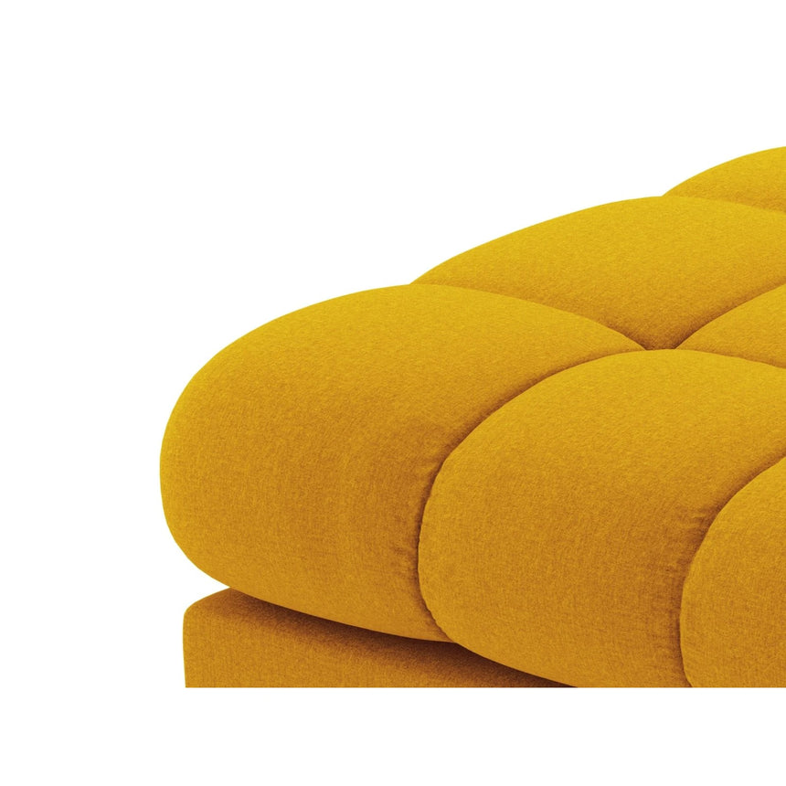 Bali 7-Sitzer Panorama Sofa aus Strukturierter Stoff in Gelb (Nea 66), Beine in Goldmetall, 383x185x75 cm von Cosmopolitan Design – Bild 6