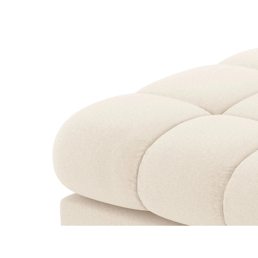 Bali 7-Sitzer Panorama Sofa aus Strukturierter Stoff in Hellbeige (Nea 23), Beine in Goldmetall, 383x185x75 cm von Cosmopolitan Design – Bild 6
