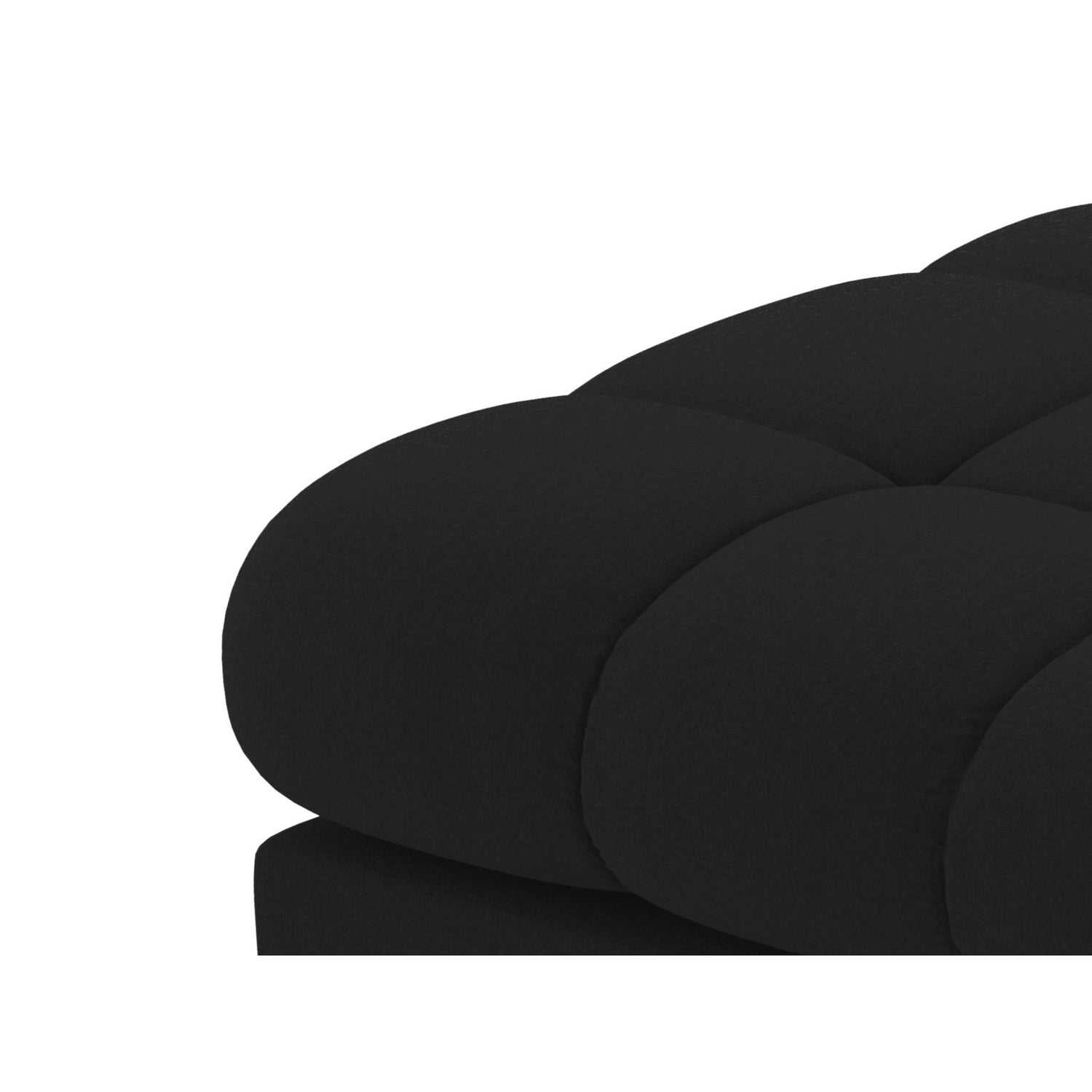 Bali 7-Sitzer Panorama Sofa aus Strukturierter Stoff in Schwarz (Nea 19), Beine in Goldmetall, 383x185x75 cm von Cosmopolitan Design – Bild 6