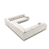 Bali 9-Sitzer Panorama Sofa aus Samt oder Strukturstoff, 327x256x75 cm von Cosmopolitan Design – Bild 4