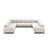 Bali 9-Sitzer Panorama Sofa aus Strukturierter Stoff in Hellbeige (Neve 02), Beine in Schwarzes Metall, 327x256x75 cm von Cosmopolitan Design – Bild 3