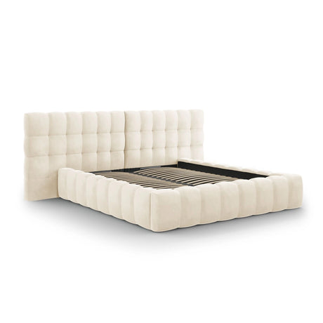 Bali Bett mit Doppelkopfteil und Stauraum, Samtoptik, 180x200 cm von Cosmopolitan Design – Bild 4