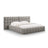 Bali Bett mit Doppelkopfteil und Stauraum, aus Samt (Blu13) in Hellgrau, 180x200 cm von Cosmopolitan Design – Bild 1