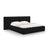 Bali Bett mit Doppelkopfteil und Stauraum, aus Samt (Blu19) in Schwarz, 160x200 cm von Cosmopolitan Design – Bild 1