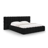 Bali Bett mit Doppelkopfteil und Stauraum, aus Samt (Blu19) in Schwarz, 180x200 cm von Cosmopolitan Design – Bild 1