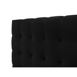Bali Bett mit Doppelkopfteil und Stauraum, aus Samt (Blu19) in Schwarz, 200x200 cm von Cosmopolitan Design – Bild 7