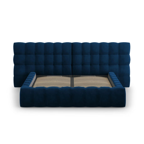 Bali Bett mit Doppelkopfteil und Stauraum, aus Samt (Blu86) in Königsblau, 140x200 cm von Cosmopolitan Design – Bild 5