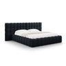 Bali Bett mit Doppelkopfteil und Stauraum, aus Samt (Blu89) in Dunkelblau, 160x200 cm von Cosmopolitan Design – Bild 1