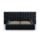 Bali Bett mit Doppelkopfteil und Stauraum, aus Samt (Blu89) in Dunkelblau, 200x200 cm von Cosmopolitan Design – Bild 5