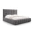 Bali Bett mit Kopfteil und Stauraum, aus Samt (Blu14) in Grau, 160x200 cm von Cosmopolitan Design – Bild 1