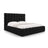 Bali Bett mit Kopfteil und Stauraum, aus Samt (Blu19) in Schwarz, 140x200 cm von Cosmopolitan Design – Bild 1