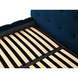 Bali Bett mit Kopfteil und Stauraum, aus Samt (Blu86) in Königsblau, 180x200 cm von Cosmopolitan Design – Bild 8