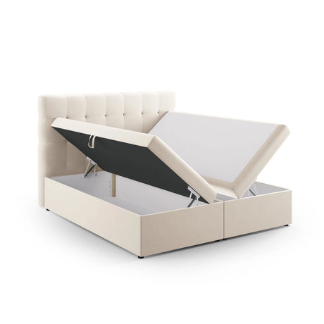 Bali Boxspringbett mit Kopfteil und Stauraum aus Samt, 200x160 cm von Cosmopolitan Design – Bild 5