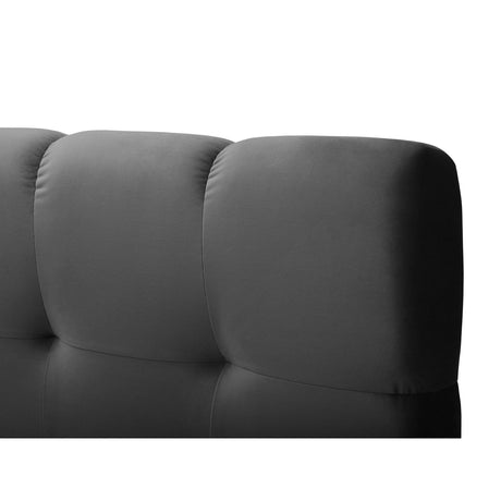 Bali Boxspringbett mit Kopfteil und Stauraum aus Samt in Grau (Bluvel 14), 200x160 cm von Cosmopolitan Design – Bild 6