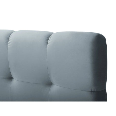 Bali Boxspringbett mit Kopfteil und Stauraum aus Samt in Hellblau (Bluvel 06), 180x200 cm von Cosmopolitan Design – Bild 6