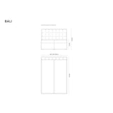 Bali Boxspringbett mit Kopfteil und Stauraum aus Samt in Königsblau (Bluvel 86), 140x200 cm von Cosmopolitan Design – Bild 2
