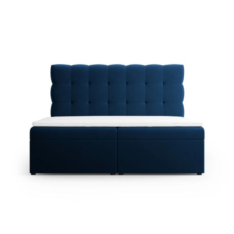 Bali Boxspringbett mit Kopfteil und Stauraum aus Samt in Königsblau (Bluvel 86), 200x160 cm von Cosmopolitan Design – Bild 3
