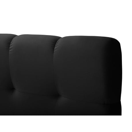 Bali Boxspringbett mit Kopfteil und Stauraum aus Samt in Schwarz (Bluvel 19), 180x200 cm von Cosmopolitan Design – Bild 6