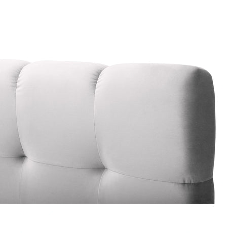 Bali Boxspringbett mit Kopfteil und Stauraum aus Samt in Silber (Bluvel 03), 180x200 cm von Cosmopolitan Design – Bild 6