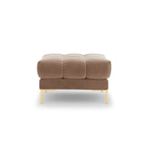 Bali Pouf aus Samt in Beige (Bluvel 28), 60x60x41 cm von Cosmopolitan Design – Bild 4