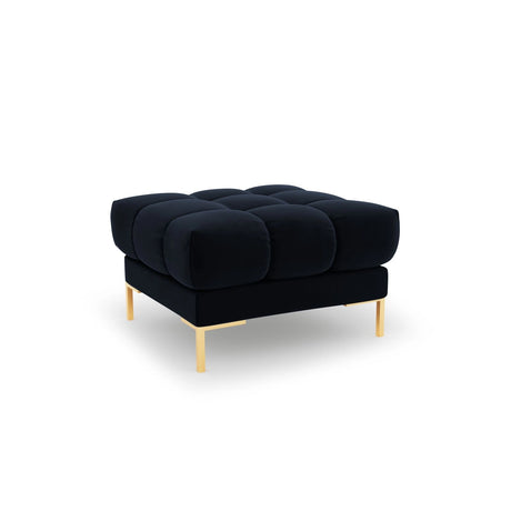 Bali Pouf aus Samt in Dunkelblau (Bluvel 89), 60x60x41 cm von Cosmopolitan Design – Bild 1