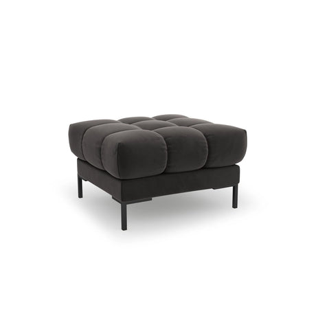 Bali Pouf aus Samt in Dunkelgrau (Bluvel 18), 60x60x41 cm von Cosmopolitan Design – Bild 1