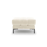 Bali Pouf aus Samt in Hellbeige (Bluvel 22), 60x60x41 cm von Cosmopolitan Design – Bild 4