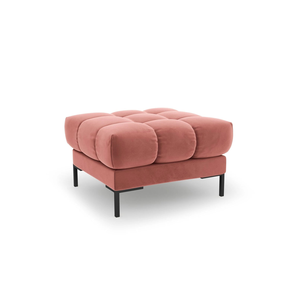 Bali Pouf aus Samt in Rosa (Bluvel 52), 60x60x41 cm von Cosmopolitan Design – Bild 1