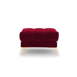 Bali Pouf aus Samt in Rot (Bluvel 59), 60x60x41 cm von Cosmopolitan Design – Bild 4